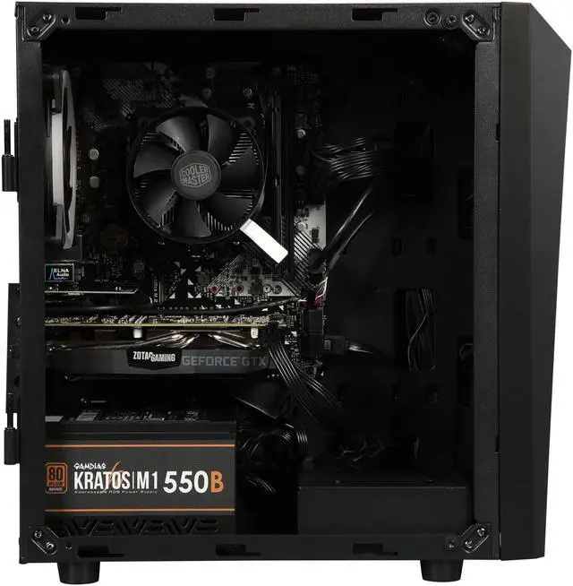 Alt view image 14 of 19 - SkyTech - Gaming Desktop PC - Ryzen 5 2600 (3.40 GHz), NVIDIA GeForce GTX 1660 6 GB, 500 GB SSD, 8 GB DDR4, RGB, AC WiFi, Windows 10 Home 64-bit, Blaze II