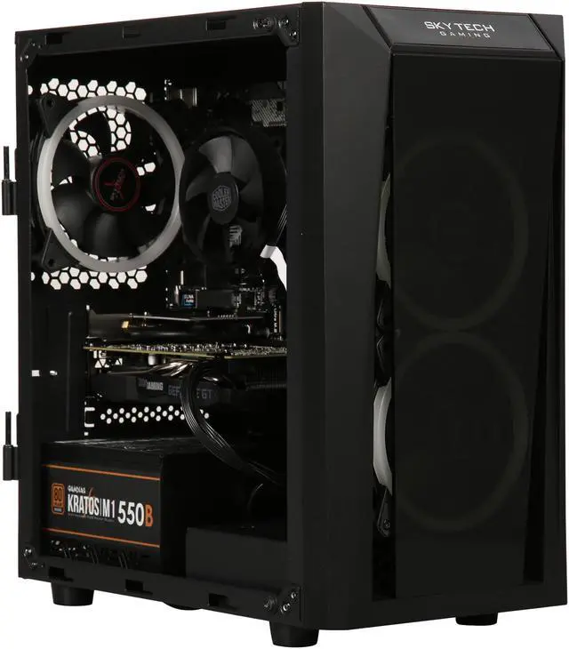 Alt view image 16 of 19 - SkyTech - Gaming Desktop PC - Ryzen 5 2600 (3.40 GHz), NVIDIA GeForce GTX 1660 6 GB, 500 GB SSD, 8 GB DDR4, RGB, AC WiFi, Windows 10 Home 64-bit, Blaze II