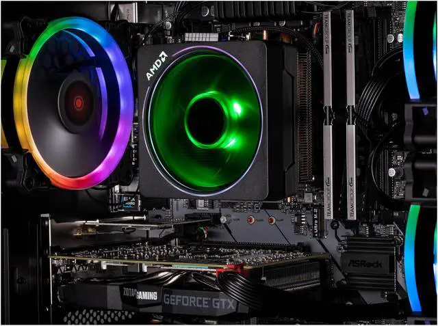 Alt view image 7 of 9 - SkyTech - Gaming Desktop PC - AMD Ryzen 7 2700 (8-Core 3.2 GHz) NVIDIA GeForce RTX 2070 (8 GB) 8 GB DDR4 500 GB SSD AC WiFi Windows 10 Home 64-bit Legacy Mini