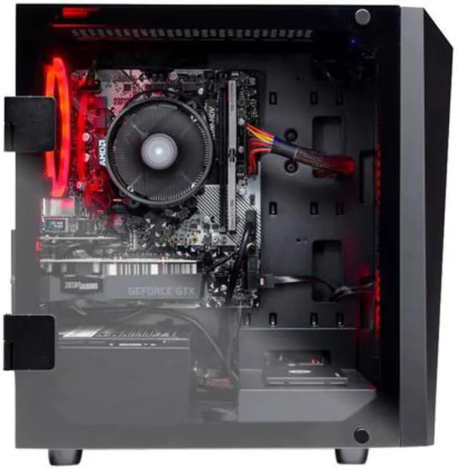 Alt view image 4 of 9 - SkyTech - Gaming Desktop PC - AMD Ryzen 5 1600 (6-Core 3.2 GHz), NVIDIA GeForce GTX 1060 (3 GB), 8 GB DDR4, 500 GB SSD, AMD A320M, Windows 10 Home 64-bit, Blaze II