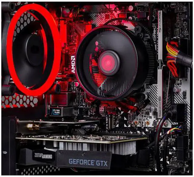 Alt view image 7 of 9 - SkyTech - Gaming Desktop PC - AMD Ryzen 5 1600 (6-Core 3.2 GHz), NVIDIA GeForce GTX 1060 (3 GB), 8 GB DDR4, 500 GB SSD, AMD A320M, Windows 10 Home 64-bit, Blaze II