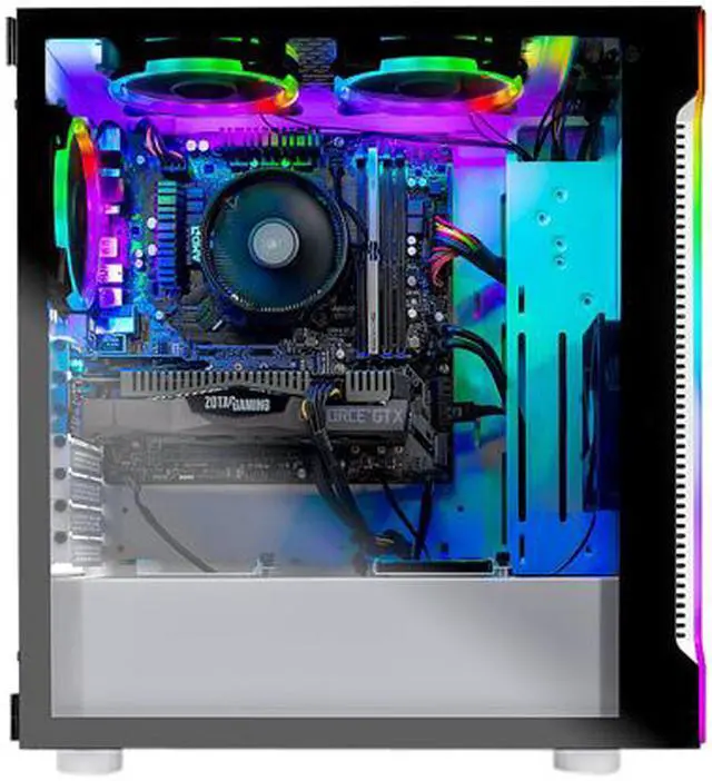 Alt view image 4 of 8 - SkyTech - Gaming Desktop PC - AMD Ryzen 5 2600X (6-Core 3.6 GHz), NVIDIA GeForce RTX 2060 (6 GB), 8 GB DDR4, 500 GB SSD, AMD B450, Windows 10 Home 64-bit, Archangel