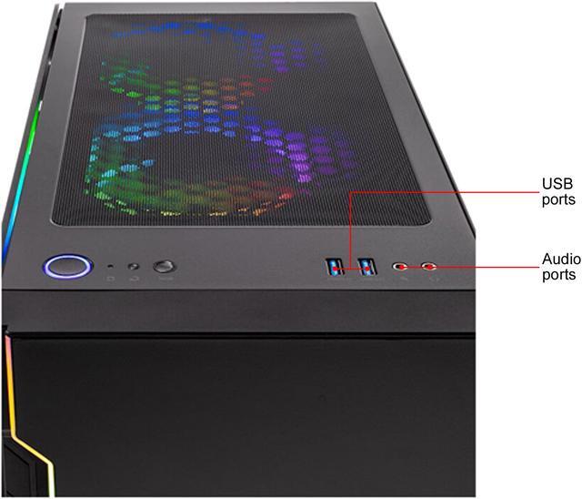 Alt view image 4 of 10 - Skytech - Gaming Desktop PC - AMD Ryzen 7 2700 (8-Core 3.2 GHz), NVIDIA GeForce RTX 2060 SUPER (8 GB), 16 GB DDR4, 500 GB SSD, AMD B450, Windows 10 Home 64-bit, Shadow