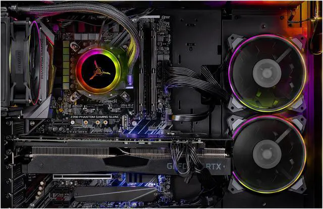 Alt view image 4 of 7 - SkyTech Azure - Gaming Desktop PC - Intel Core i5-9600K (6-Core 3.7 GHz), NVIDIA GeForce RTX 2060 SUPER (8 GB), 16 GB DDR4, 500 GB SSD, Intel Z390, Liquid Cooler, Windows 10 Home 64-bit