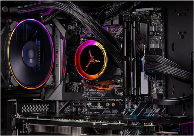 Alt view image 5 of 7 - SkyTech Azure - Gaming Desktop PC - Intel Core i5-9600K (6-Core 3.7 GHz), NVIDIA GeForce RTX 2060 SUPER (8 GB), 16 GB DDR4, 500 GB SSD, Intel Z390, Liquid Cooler, Windows 10 Home 64-bit