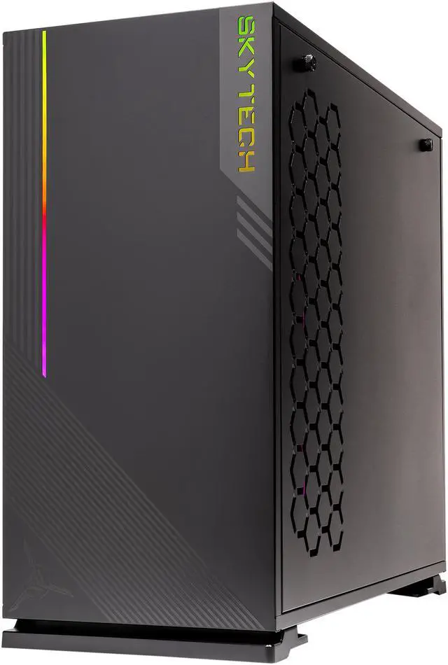 Alt view image 2 of 7 - SkyTech Azure - Gaming Desktop PC - Intel Core i5-9600K (6-Core 3.7 GHz), NVIDIA GeForce RTX 2060 SUPER (8 GB), 16 GB DDR4, 500 GB SSD, Intel Z390, Liquid Cooler, Windows 10 Home 64-bit