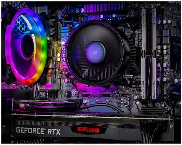 Alt view image 4 of 6 - SkyTech - Gaming Desktop PC - AMD Ryzen 5 3600 (6-Core 3.6 GHz), NVIDIA GeForce RTX 2070 SUPER (8 GB), 16 GB DDR4, 500 GB SSD, AMD B450, Windows 10 Home 64-bit, Blaze II