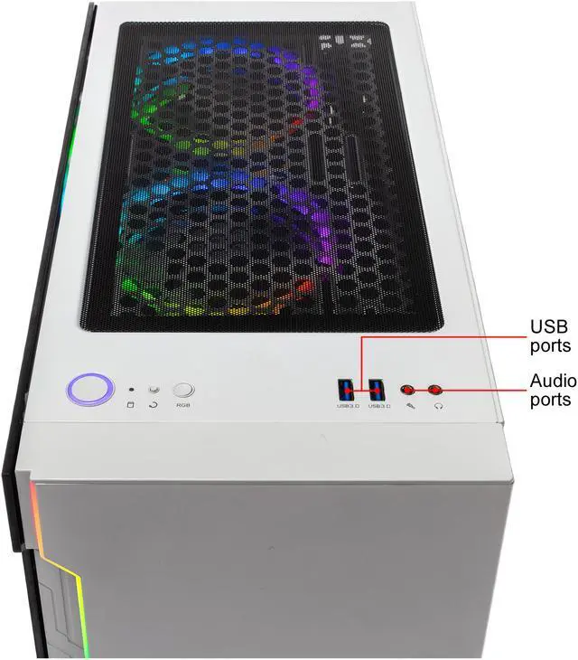 Alt view image 3 of 8 - Skytech Archangel Gaming Desktop - Ryzen 5 3600, GeForce RTX 2060, 16 GB DDR4, 500 GB SSD, RGB Fans (ST-Arch3.0-0056-NE)