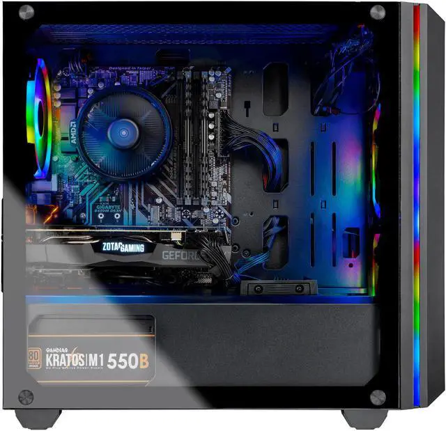 Alt view image 5 of 12 - Skytech Chronos Mini - Ryzen 7 3700X, RTX 2070 SUPER, 1 TB SSD, 16 GB DDR4, Stock RGB Heatsink, Windows 10 Home, 802.11ac Wi-Fi - Gaming Desktop (ST-Chronosmini-0072)