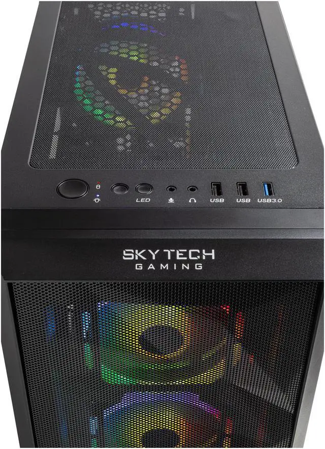 Alt view image 10 of 12 - Skytech Chronos Mini - Ryzen 7 3700X, RTX 2070 SUPER, 1 TB SSD, 16 GB DDR4, Stock RGB Heatsink, Windows 10 Home, 802.11ac Wi-Fi - Gaming Desktop (ST-Chronosmini-0072)