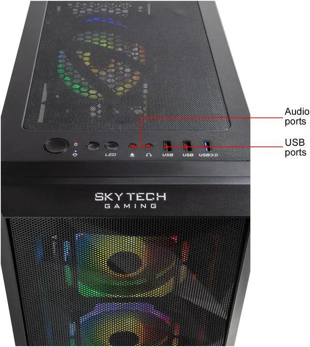 Alt view image 11 of 12 - Skytech Chronos Mini - Ryzen 7 3700X, RTX 2070 SUPER, 1 TB SSD, 16 GB DDR4, Stock RGB Heatsink, Windows 10 Home, 802.11ac Wi-Fi - Gaming Desktop (ST-Chronosmini-0072)