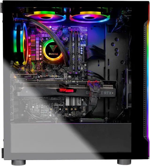 Alt view image 2 of 8 - Skytech Shadow Gaming Computer PC Desktop - Intel i7 9700K 3.6 GHz, RTX 2070 8 GB, 1 TB SSD, 16 GB DDR4 3000 MHz, 120mm AIO, Windows 10 Home 64-bit, 802.11ac Wi-Fi, 600W Gold