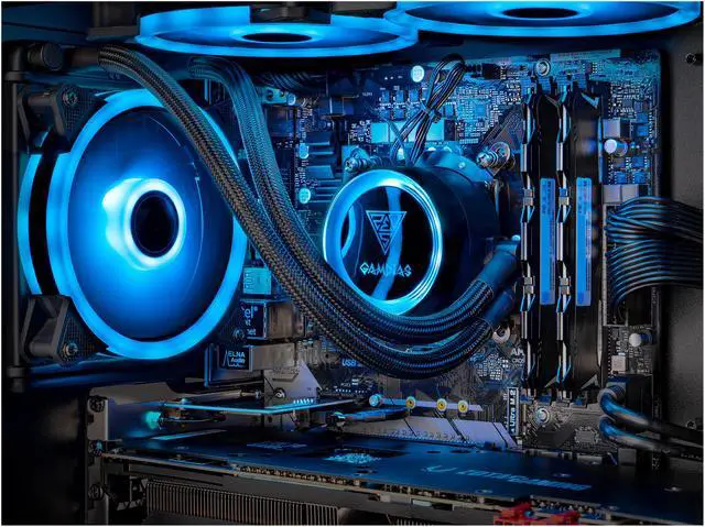 Alt view image 7 of 8 - Skytech Shadow Gaming Computer PC Desktop - Intel i7 9700K 3.6 GHz, RTX 2070 8 GB, 1 TB SSD, 16 GB DDR4 3000 MHz, 120mm AIO, Windows 10 Home 64-bit, 802.11ac Wi-Fi, 600W Gold