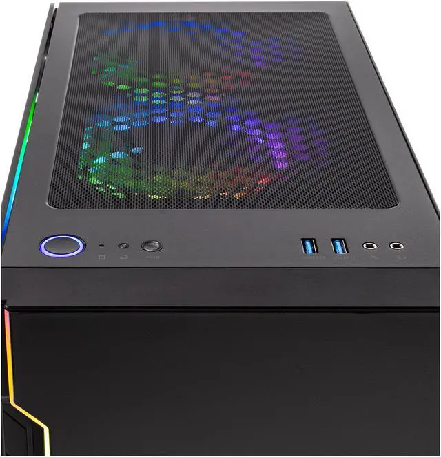 Alt view image 5 of 8 - Skytech Shadow Gaming Computer PC Desktop - Intel i7 9700K 3.6 GHz, RTX 2070 8 GB, 1 TB SSD, 16 GB DDR4 3000 MHz, 120mm AIO, Windows 10 Home 64-bit, 802.11ac Wi-Fi, 600W Gold