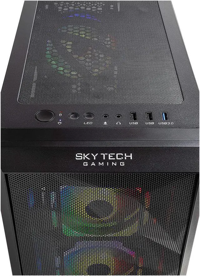Alt view image 5 of 9 - Skytech Chronos Gaming PC Desktop - AMD Ryzen 3 3100, NVIDIA GTX 1650 SUPER 4 GB, 8 GB DDR4, 500 GB SSD, A320 Motherboard, 550 Watt Bronze