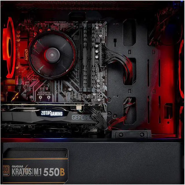 Alt view image 7 of 9 - Skytech Chronos Gaming PC Desktop - AMD Ryzen 3 3100, NVIDIA GTX 1650 SUPER 4 GB, 8 GB DDR4, 500 GB SSD, A320 Motherboard, 550 Watt Bronze