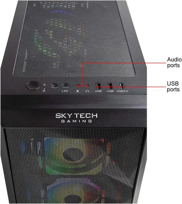 Alt view image 6 of 9 - Skytech Chronos Gaming PC Desktop - AMD Ryzen 3 3100, NVIDIA GTX 1650 SUPER 4 GB, 8 GB DDR4, 500 GB SSD, A320 Motherboard, 550 Watt Bronze