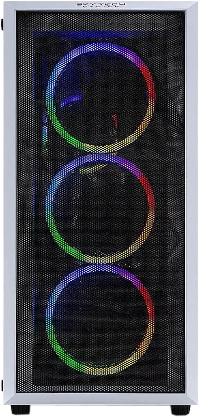 Alt view image 2 of 3 - Skytech Chronos Gaming PC Desktop - AMD Ryzen 7 3700X 3.60 GHz, RTX 3070 8 GB, 16 GB DDR4 3200, 1 TB NVMe SSD, B550 Motherboard, 650W Gold PSU, Windows 10 Home 64-bit, White