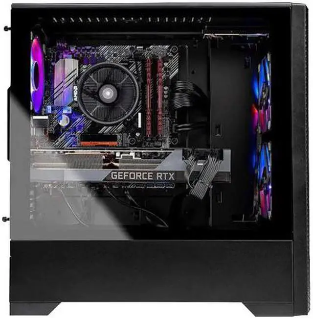 Alt view image 4 of 6 - Skytech Blaze 3.0 Gaming PC Desktop - AMD Ryzen 5 5600X 3.70 GHz, RTX 3070 8 GB GDDR6, 1 TB NVMe, 16 GB DDR4 3000,  B550 Motherboard, 750W Gold PSU, AC Wi-Fi, Windows 10 Home 64-bit