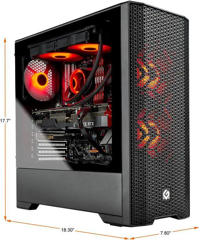 Alt view image 2 of 8 - Skytech BLAZE 3.0 Gaming PC Desktop - AMD Ryzen 7 5800X 3.8GHz, RTX 3080 10GB GDDR6X, 32GB DDR4 3200, 1TB Gen4 NVMe, X570 Motherboard, 240mm AIO, 850W Gold PSU, AC WiFi, Windows 10 Home 64-bit
