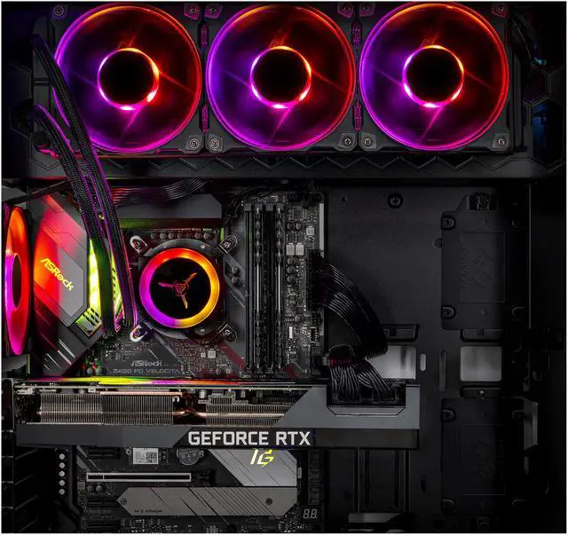 Alt view image 3 of 4 - Skytech OMEGA Gaming PC Desktop - Intel i9-10900K 3.70 GHz, RTX 3080 10 GB GDDR6X, 1 TB NVMe, 16 GB DDR4 3000, Z490 Motherboard, 750W Gold PSU, 360mm AIO, AC Wi-Fi, Windows 10 Home 64-bit