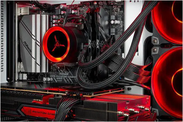 Alt view image 5 of 6 - Skytech Prism II Gaming PC Desktop - AMD Ryzen 7 5800X 3.80 GHz, AMD 6800 XT 16 GB GDDR6, 1 TB Gen4 SSD, 16 GB DDR4 3200, X570 Motherboard, 750W Gold PSU, 360mm AIO, AC Wi-Fi, Windows 10 Home 64-bit