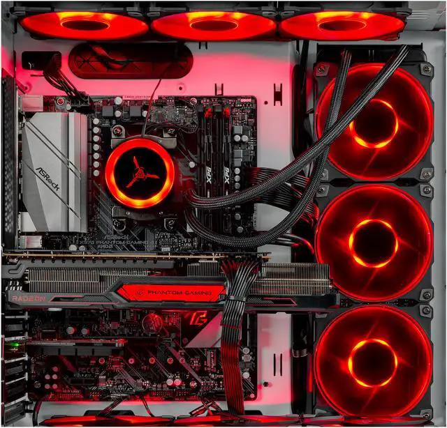 Alt view image 6 of 6 - Skytech Prism II Gaming PC Desktop - AMD Ryzen 7 5800X 3.80 GHz, AMD 6800 XT 16 GB GDDR6, 1 TB Gen4 SSD, 16 GB DDR4 3200, X570 Motherboard, 750W Gold PSU, 360mm AIO, AC Wi-Fi, Windows 10 Home 64-bit