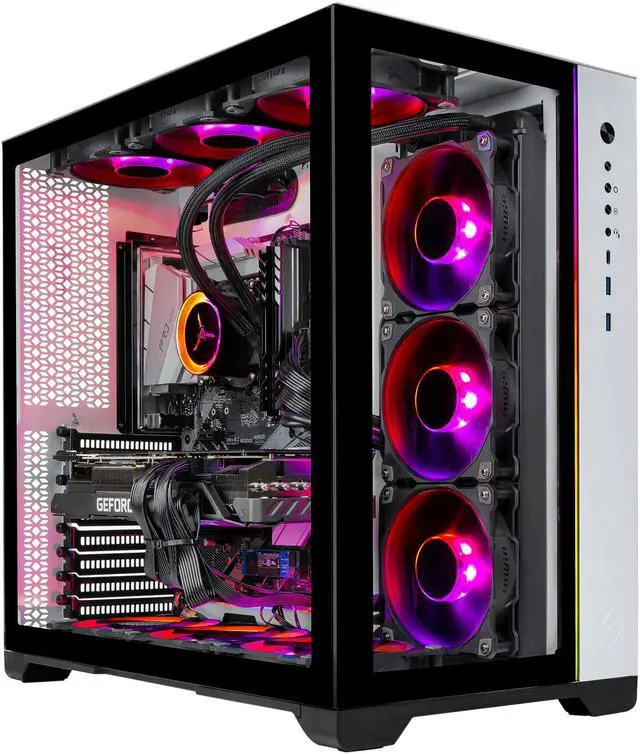 Alt view image 2 of 5 - Skytech Prism II Gaming PC Desktop - Intel i9-10900K 3.70 GHz, RTX 3090 24 GB GDDR6X, 1 TB NVMe, 16 GB DDR4 3000, Z590 Motherboard, 850W Gold PSU, 360mm AIO, AC Wi-Fi, Windows 10 Home 64-bit