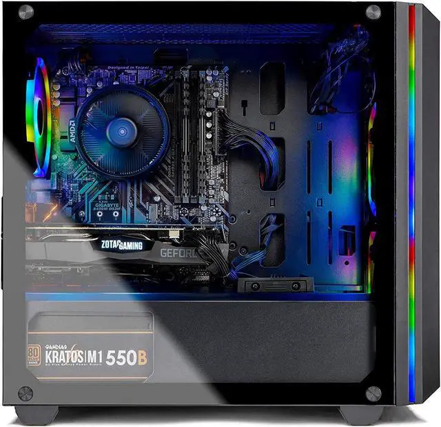 Alt view image 3 of 8 - Skytech Gaming Desktop Chronos Mini AMD Ryzen 3 3100 8GB DDR4 500GB SSD GeForce GTX 1650 Windows 10 Home 64-bit