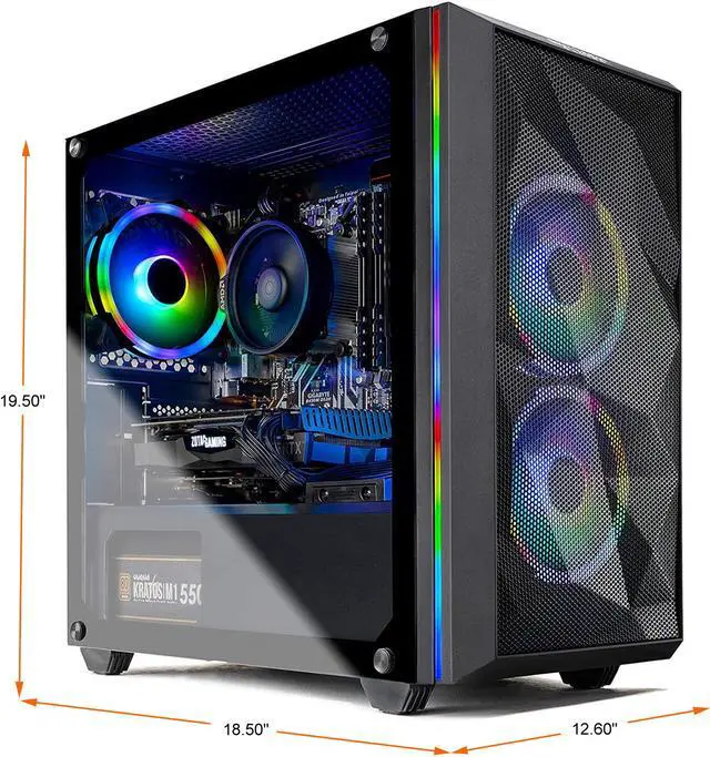 Alt view image 2 of 8 - Skytech Gaming Desktop Chronos Mini AMD Ryzen 3 3100 8GB DDR4 500GB SSD GeForce GTX 1650 Windows 10 Home 64-bit
