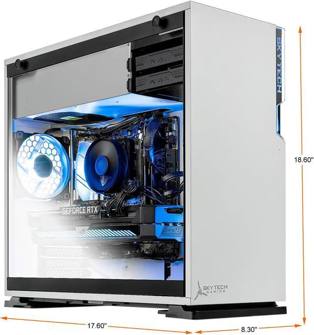 Alt view image 3 of 7 - Skytech Shiva - AMD Ryzen 5 5600X - RTX 3080 - 16 GB DDR4 3200 - 1 TB SSD - B550M - 750W Gold PSU - AC WiFi - Windows 10 Home - Gaming Desktop