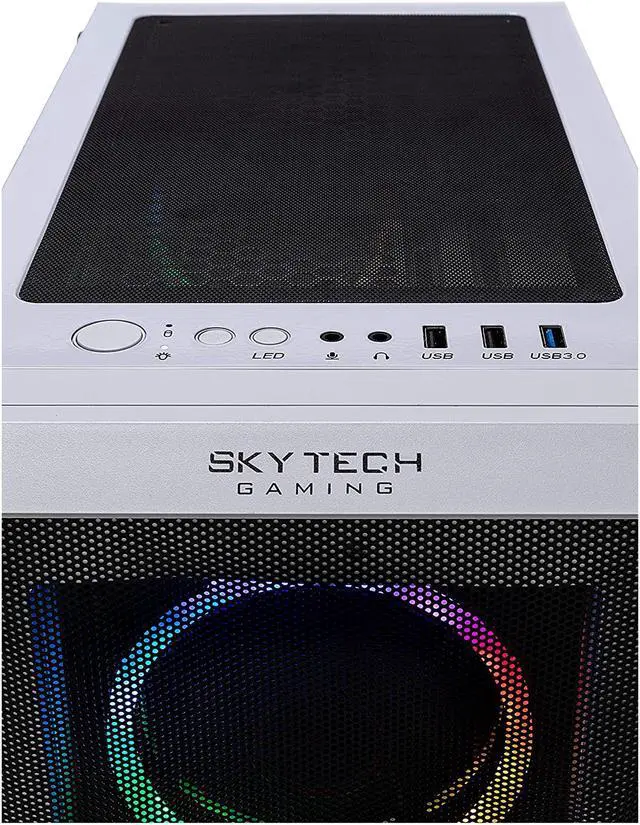 Alt view image 3 of 7 - Skytech Chronos - AMD Ryzen 7 3700X - Radeon RX 6700 XT - 16GB DDR4 3200 - 1TB SSD - B550M MB - 750W Gold PSU -  ARGB Fans - AC WiFi - Windows 10 Home - Gaming Desktop