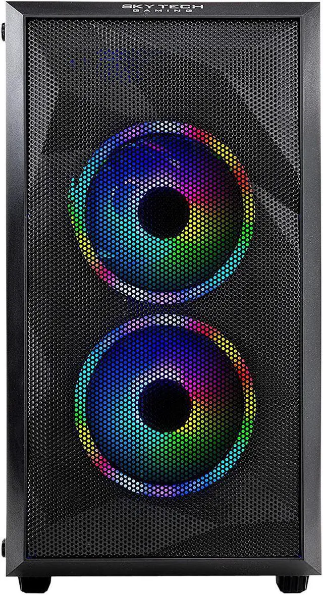 Alt view image 2 of 5 - Skytech Chronos Mini Gaming Computer PC Desktop - Ryzen 5 3600X 6-Core 3.80 GHz, RTX 2060 6 GB, 1 TB SSD, 16 GB DDR4 3000, 240mm AIO, B450M MB, AC WiFi, Windows 10 Home 64-bit, Black