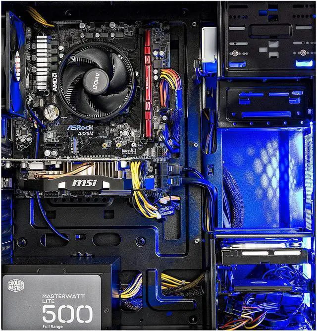 Alt view image 4 of 5 - Skytech Gaming Desktop Shadow ST-SHADOW-1200-1050Ti-4G-R AMD Ryzen 3 1200 8GB DDR4 1TB HDD GeForce GTX 1050 Windows 10 Home 64-bit