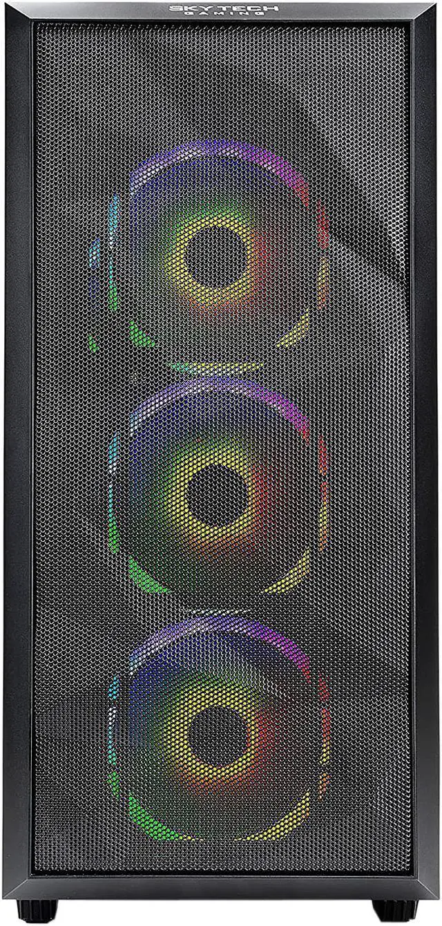 Alt view image 3 of 7 - Skytech Chronos Gaming PC Desktop - AMD Ryzen 7 3700X 3.60 GHz, RTX 3070 8 GB, 16 GB DDR4 3200, 1 TB NVMe SSD, B550 Motherboard, 650W Gold PSU, Windows 10 Home 64-bit, AC WiFi