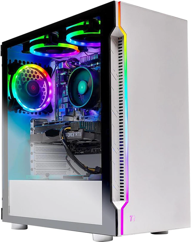 Main image of Skytech Archangel Gaming Computer PC Desktop - Ryzen 5 2600X 3.60 GHz, RTX 2060 6 GB, 500 GB SSD, 16 GB DDR4 3000 MHz, RGB Fans, Windows 10 Home 64-bit, 802.11ac Wi-Fi (Refurbished)