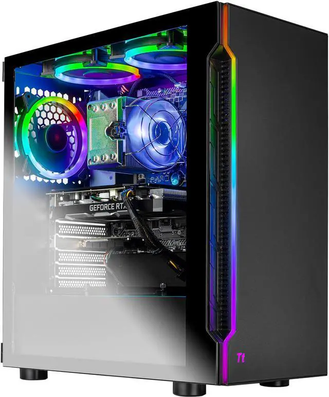 Main image of Skytech Shadow Gaming Computer PC Desktop - Core i7-9700KF 8-Core 3.60 GHz, RTX 2060 6 GB, 1 TB SSD, 16 GB DDR4 3000, RGB Fans, AC WiFi, Windows 10 Home 64-bit, Black