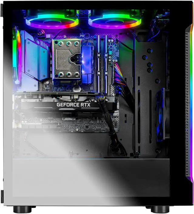 Alt view image 5 of 6 - Skytech Shadow Gaming Computer PC Desktop - Core i7-9700KF 8-Core 3.60 GHz, RTX 2060 6 GB, 1 TB SSD, 16 GB DDR4 3000, RGB Fans, AC WiFi, Windows 10 Home 64-bit, Black