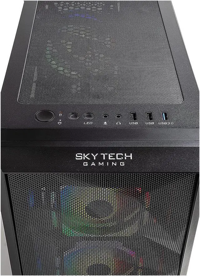 Alt view image 3 of 3 - Skytech Gaming PC Desktop AMD Ryzen 3 1200, NVIDIA GeForce GTX 1050 Ti 4 GB, 8 GB DDR4, 500 GB SSD, 11AC WiFi, Windows 10 Home 64-bit