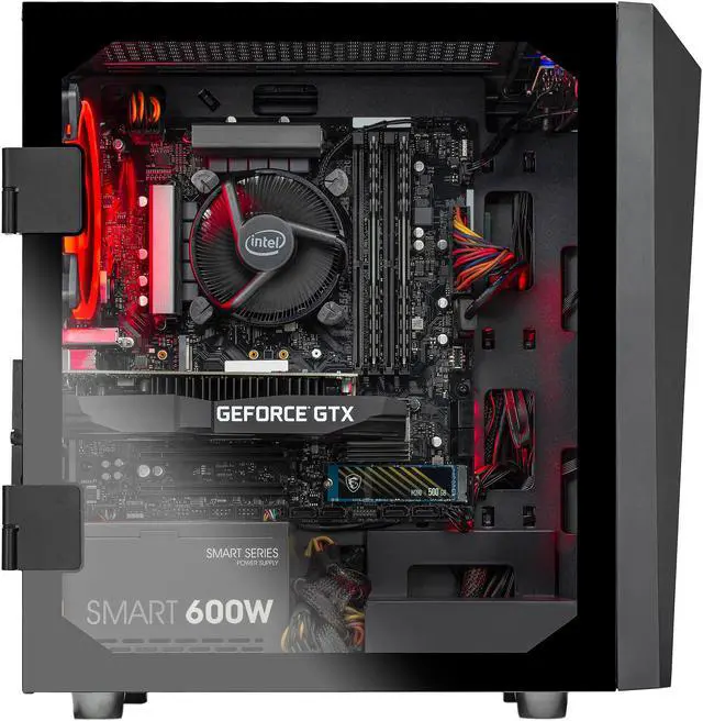 Alt view image 5 of 6 - Skytech Blaze 2 Gaming PC Desktop - Intel i3- 10100F, GTX 1650, 16GB DDR4 3200, 500GB SSD, RGB Fans, AC Wi-Fi, Windows 10 Home 64-bit, Black
