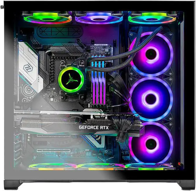 Alt view image 5 of 5 - Skytech PRISM II Gaming PC Desktop - AMD Ryzen 7 5800X, RTX 3080 10GB GDDR6X, 16GB DDR4 3200, 1TB Gen4 SSD, RGB Fans, AC Wi-Fi, Windows 11 Home 64-bit, Black