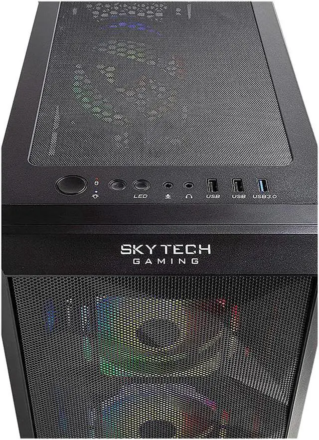 Alt view image 3 of 7 - Skytech Chronos Mini Gaming PC Desktop - AMD Ryzen 5 3600 6-Core 3.6GHz (4.2GHz Max Boost), RTX 2060, 16GB DDR4 3200 MHz, 1TB SSD, AC WiFi, Windows 10 Home 64-bit, Black (Refurbished)