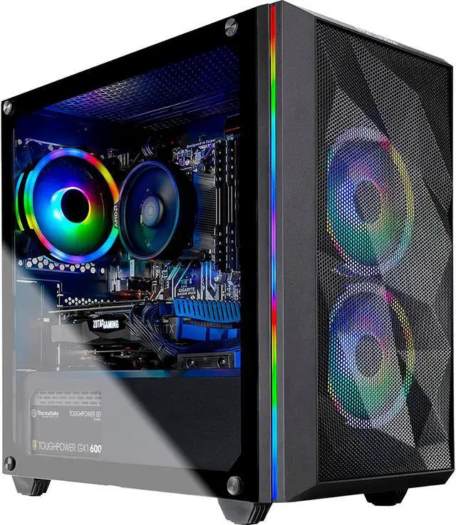 Main image of Skytech Chronos Mini Gaming PC Desktop - AMD Ryzen 5 3600 6-Core 3.6GHz (4.2GHz Max Boost), RTX 2060, 16GB DDR4 3200 MHz, 1TB SSD, AC WiFi, Windows 10 Home 64-bit, Black (Refurbished)