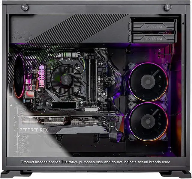 Alt view image 4 of 7 - Skytech Azure Gaming PC Desktop - Intel Core i5-10400F 2.9 GHz (4.3 GHz Max Boost), RTX 3060, 16GB DDR4 3200MHz, 1TB SSD, AC WiFi, Windows 10 Home 64-bit, Black