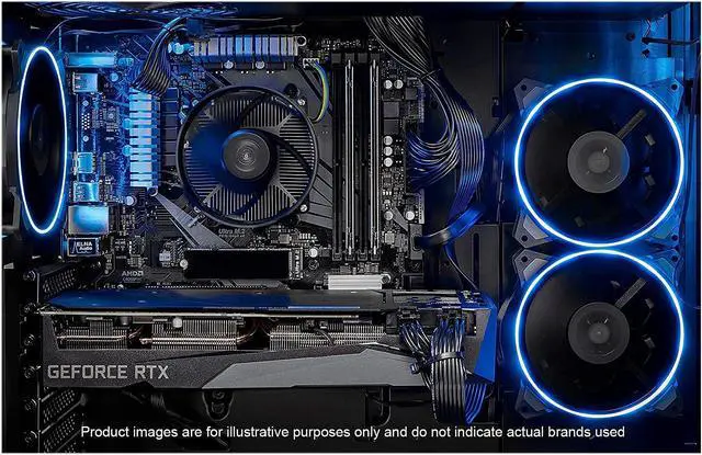 Alt view image 6 of 7 - Skytech Azure Gaming PC Desktop - Intel Core i5-10400F 2.9 GHz (4.3 GHz Max Boost), RTX 3060, 16GB DDR4 3200MHz, 1TB SSD, AC WiFi, Windows 10 Home 64-bit, Black