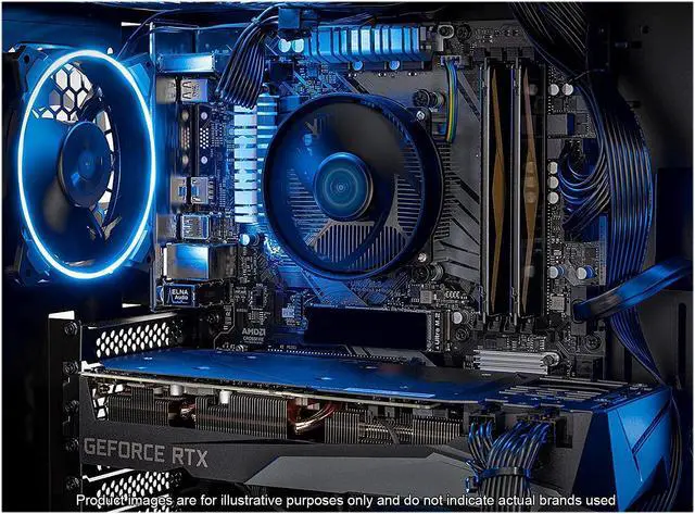 Alt view image 7 of 7 - Skytech Azure Gaming PC Desktop - Intel Core i5-10400F 2.9 GHz (4.3 GHz Max Boost), RTX 3060, 16GB DDR4 3200MHz, 1TB SSD, AC WiFi, Windows 10 Home 64-bit, Black