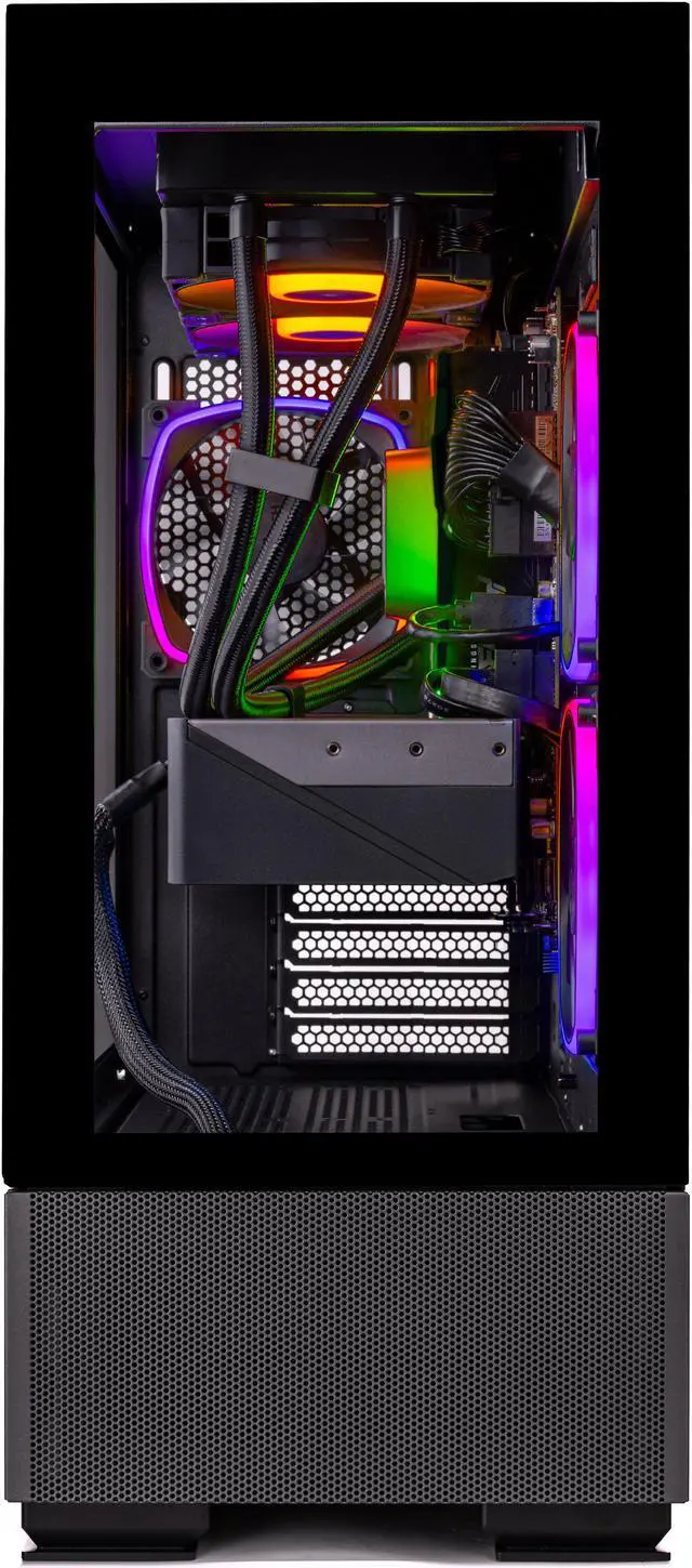 Alt view image 7 of 13 - Skytech Azure 2 Gaming PC Desktop - Intel Core i7 12700F 2.1 GHz, NVIDIA RTX 4070, 1TB NVMe SSD, 16GB DDR4 RAM 3200, 750W GOLD PSU, 240mm AIO, Wi-Fi, Windows 11 Home 64-bit