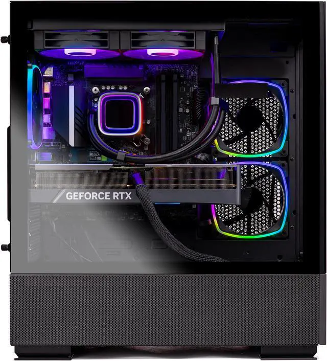 Alt view image 8 of 13 - Skytech Azure 2 Gaming PC Desktop - Intel Core i7 12700F 2.1 GHz, NVIDIA RTX 4070, 1TB NVMe SSD, 16GB DDR4 RAM 3200, 750W GOLD PSU, 240mm AIO, Wi-Fi, Windows 11 Home 64-bit