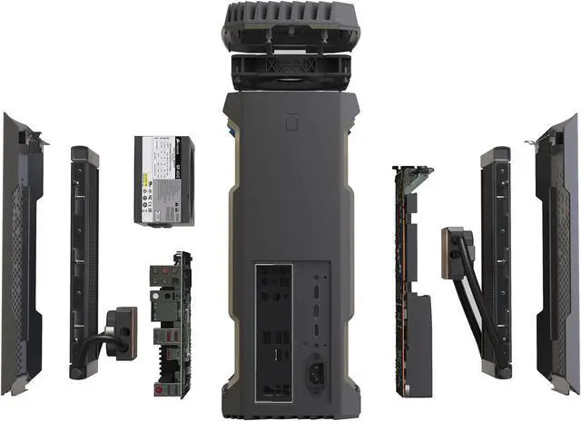 Alt view image 12 of 20 - CORSAIR ONE ELITE Compact Gaming PC CS-9000014-NA Liquid-Cooled Intel Core i7-8700K Liquid-Cooled GeForce GTX 1080 Ti 480 GB M.2 SSD 2 TB HDD 32 GB DDR4 Windows 10 Home 64-Bit