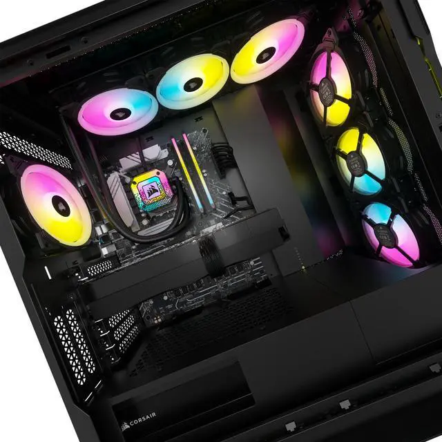 Alt view image 5 of 7 - Corsair Gaming Desktop VENGEANCE i8200 CS-9060010-NA Intel Core i9-14900KF 64GB DDR5 4TB PCIe SSD GeForce RTX 4090 Windows 11 Pro 64-bit